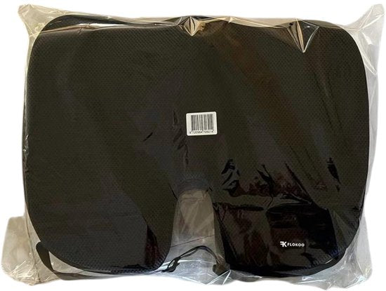 Ergonomisch Zitkussen met Band – Stuitkussen & Wigkussen – Zitverhoger voor Auto & Stoel – Autokussen – 45cm – Zwart