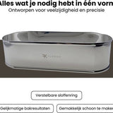 Roestvrijstalen sloffenring - Verstelbaar Bakframe - RVS - 27 - 40 cm – Sloffen – Taarten - Vruchtentaarten - Bakslof Verstelbaar
