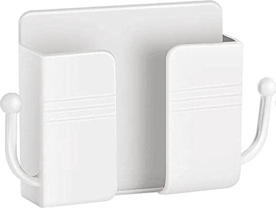 Afstandsbediening Houder - 6 Stuks - Wit - AB Houder- Houder voor Afstandsbediening voor aan de Muur - Remote Controll Holder