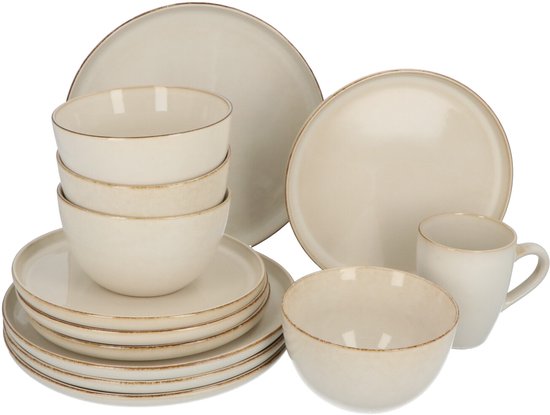 Servies 16 delig 4-persoons - Reactive Glaze