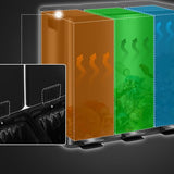 Prullenbak Afvalscheiding 3 x 15L - Geurfilter - Soft-Close - Binnen emmers uitneembaar - Zwart