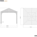 Sojag - SJ02200 - Paviljoen - Pergola - Partytent - 261 x 296 x 296 cm