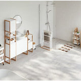 Toiletrolhouder Natureo met Reserverolhouder 33x20x80cm - Wit/Bruin