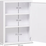 4goodz Medicijnkastje EHBO-kastje met slot RVS 15x40x53 cm - Wit