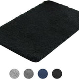 AKSA Home® Badmat 50x80 cm - Douchemat antislip - Badmat antislip - Badkamermat - Vloerkleed - Zwart