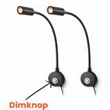 DMG Supply Bed Leeslampjes - Set van 2 - Mat Zwart - Dimbaar - Leeslamp - Wandlamp - Hoofdbord