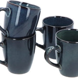 Servies 16 delig 4-persoons - Reactive Glaze - Blauw