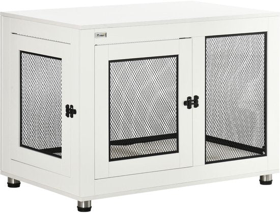 Hondenbench hondenhok - kennel voor in de woonkamer - wit