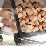 Houtopslag rek Staal XL- 240 cm breed, belastbaar tot 300 kg - Zwart