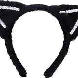 Joya Kids® Kat Zwart Verkleed Accessoires | Verkleedset Katten | Meisjes en Jongens Verkleedpak Kitten | Carnaval en Halloween Outfit kinderen | Haarband met Oren, Staart, Pootjes en Strik | Zwart