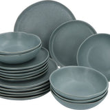 Aardewerk Servies Spring Grey 6 persoons 18-delig