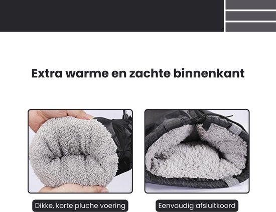 Stuurmoffen voor Fiets & Scooter – Waterdichte Handmoffen – Winter Stuurhandschoenen – Warme Handbeschermers – Geschikt voor Fiets, Scooter, Motor en Fatbike