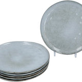 Aardewerk Serviesset Flower Beige 6 persoons 12-delig - Grijs