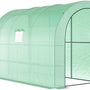 Kas, Tuinkas met Plastic Bedekking, UV-bestendig 300x150 cm - Groen