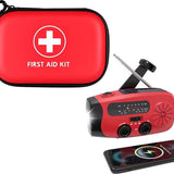 Bright Care® Compleet Noodpakket – Noodradio - Oplaadbare Radio met Powerbank & 104-delige EHBO Kit – Voor Thuis, Auto, Reizen en Outdoor