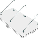 4goodz Glazen Deurluifel Gehard Glas met RVS - 200X90 cm