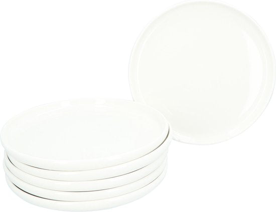 Serviesset Nora 18 delig - 6 persoons servies porselein - Wit