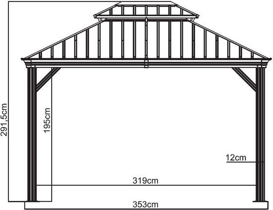 Sojag - SJ03100 - Paviljoen - Pergola - Partytent - 291 x 298 x 363 cm