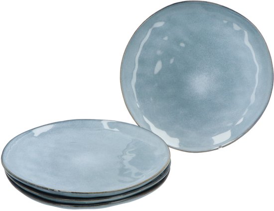 4goodz set 16 delig Aardewerk - 4 persoons - Blauw