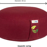 Ecoyogi meditatiekussen rond - laag (10-12cm)