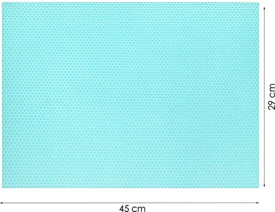 Koelkastmatten - Placemat - 9 stuks - Siliconen - 45 x 29 cm - 3 kleuren - Placemats - Ladematten