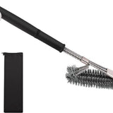 BBQ Borstel met Schraper - BBQ Accessoires - BBQ Schoonmaakborstel geschikt voor alle merken - 2 in 1 - Barbecue Staalborstel - RVS - Zilver