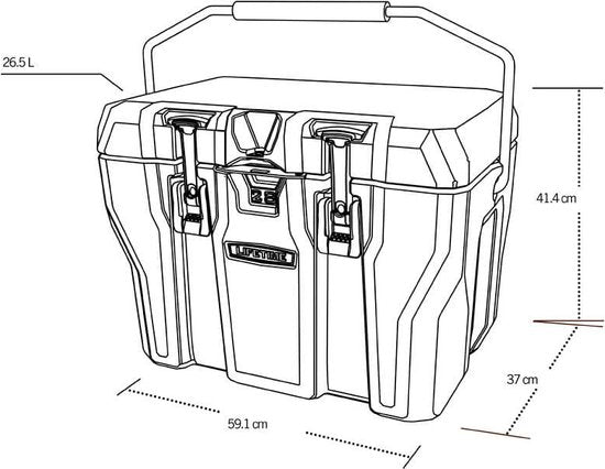 Lifetime kwaliteitskoelbox 26 liter