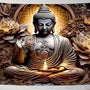 Sasemy® Lotus Boeddha wandkleed - Wanddecoratie - Slaapkamer decoratie - Woonkamer decoratie - Kantoor decoratie