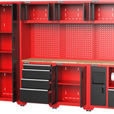Feistos Gereedschapswand Hoge kast Juno 3- 46x264x198 cm - Zwart/Rood