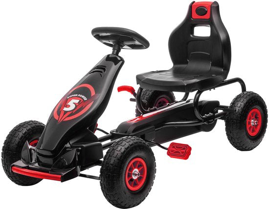 Skelter met Verstelbare Stoel, 5-12 Jaar - Rood+Zwart