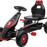 Skelter met Verstelbare Stoel, 5-12 Jaar - Rood+Zwart