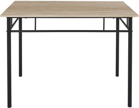 Eettafel-set Loka met 4 stoelen 110x76x70cm - Bruin/Zwart