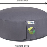 Ecoyogi meditatiekussen rond - laag (10-12cm)