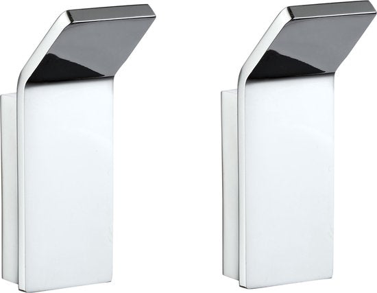 Luzzo® Piazzo Set van 2 Messing Handdoekhaken - chroom
