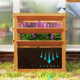 Verhoogde plantenbak hout 65 x 65 x 73 cm - Bruin