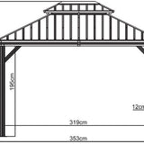 Sojag - SJ03110 - Paviljoen - Pergola - Partytent - 291 x 298 x 363 cm