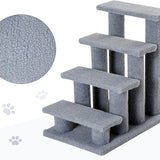 Huisdierentrap Katten- en Hondentrap 4 treden 63,5x43x60cm Grijs