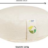 Ecoyogi meditatiekussen rond - laag (10-12cm)