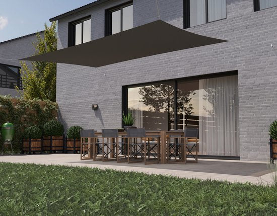 HanSe® Schaduwdoek Rechthoek Waterdoorlatend 3,5x5,5 m