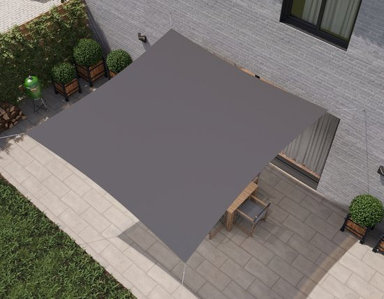 HanSe® Schaduwdoek Vierkant Waterafstotend 6x6 m Zonnedoek