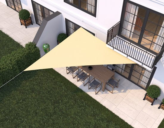 HanSe® Schaduwdoek Driehoek 90° Waterdoorlatend 3x4x5 m