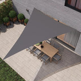 hanSe® Schaduwdoek Driehoek Gelijkbenig Waterdoorlatend 3,5x3,5x4,95 m Grijs
