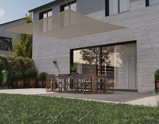 HanSe® Schaduwdoek Vierkant Waterdoorlatend 3,6x3,6 m