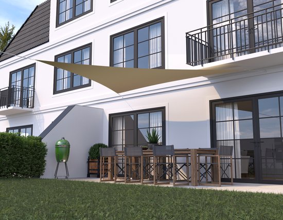 HanSe® Schaduwdoek Driehoek Gelijkbenig Waterafstotend 3,5x3,5x4,95 m
