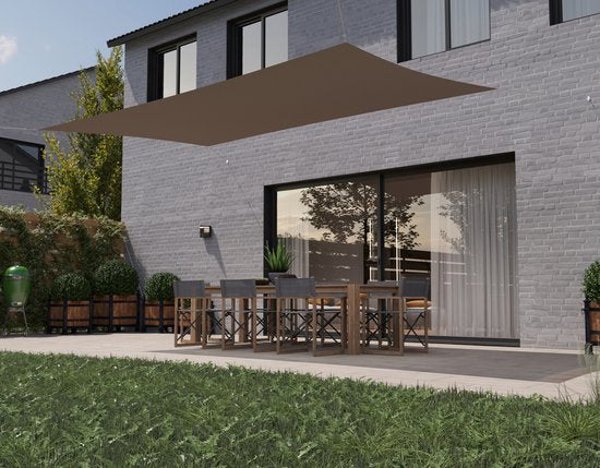 HanSe® Schaduwdoek Rechthoek Waterdoorlatend 3x4 m Zonnedoek