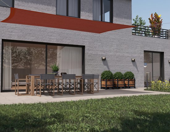 HanSe® Schaduwdoek Rechthoek Waterdoorlatend m - Terra