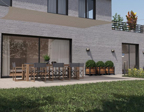HanSe® Schaduwdoek Rechthoek Waterdoorlatend m - zonnedoek - Wit