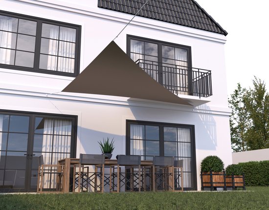 HanSe® Schaduwdoek Driehoek 90° Waterdoorlatend 4x5x6,8 m