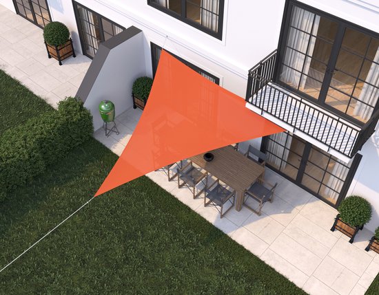 HanSe® Schaduwdoek Driehoek Waterdoorlatend m - zonnedoek Terra