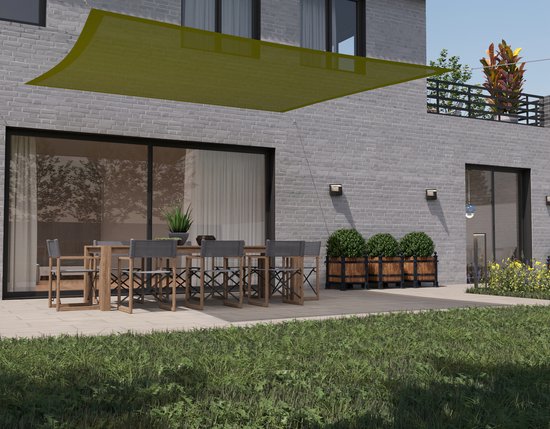 HanSe® Schaduwdoek Vierkant Waterdoorlatend 3,6x3,6 m